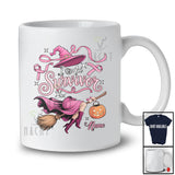 Personalized Custom Name I Am Survivor; Adorable Halloween Breast Cancer Pink Ribbon Witch T-Shirt
