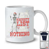 Personalized Custom Name On The Santa's Naughty List; Scary Christmas Skeleton Family T-Shirt