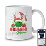 Personalized Custom Name Girl Who Loves Bowling Christmas; Joyful Sport Santa Player T-Shirt