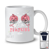 Personalized Custom Name Save Pumpkins; Scary Halloween Breast Cancer Pink Ribbon Skeleton Hands T-Shirt