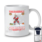 Personalized Custom Name Baseball Team On Santa's Naughty List; Joyful Christmas Player T-Shirt