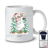 Personalized Custom Name Dabbing Snowman Riding Goose Reindeer; Lovely Christmas Farmer T-Shirt