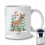 Personalized Custom Name Dabbing Snowman Riding Mule Reindeer; Lovely Christmas Farmer T-Shirt