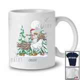 Personalized Custom Name Dabbing Snowman Riding Unicorn Reindeer; Lovely Christmas Farmer T-Shirt