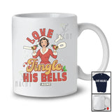 Personalized Custom Name Love To Jingle His Bells; Merry Christmas Santa Lover Couple T-Shirt