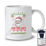 Personalized Custom Name I Do It For The Ho's; Joyful Christmas Sweater Santa Face; Adult Family T-Shirt