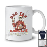 Personalized Custom Name Dad Tax; Humorous Christmas Santa Skeleton Cookies Baker Baking T-Shirt
