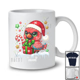 Personalized Custom Name Cardinal Bird Santa Gingerbread; Adorable Christmas Baking Baker T-Shirt