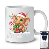 Personalized Custom Name Elephant Santa Gingerbread; Adorable Christmas Baking Baker T-Shirt