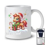 Personalized Custom Name Horse Santa Gingerbread; Adorable Christmas Baking Baker T-Shirt