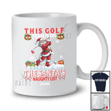 Personalized Custom Name Golf Team On Santa's Naughty List; Joyful Christmas Player T-Shirt