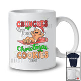 Personalized Custom Name Crunches Christmas Cookies; Lovely Groovy Gingerbread Fitness Workout T-Shirt