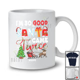 Personalized Custom Name I'm So Good Santa Came Twice; Amazing Christmas Tree Leopard Reindeer T-Shirt