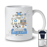 Personalized Custom Name Happy Hanukkah; Amazing Chanukah Lights Goat Animal Farmer T-Shirt