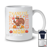 Personalized Custom Name Thankful Grateful Mom; Awesome Thanksgiving Turkey Family T-Shirt