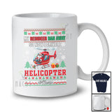 Personalized Custom Name Reindeer Ran Away Drive A Helicopter; Joyful Christmas Sweater Santa T-Shirt