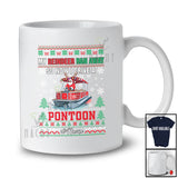 Personalized Custom Name Reindeer Ran Away Drive A Pontoon; Joyful Christmas Sweater Santa T-Shirt