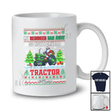 Personalized Custom Name Reindeer Ran Away Drive A Tractor; Joyful Christmas Sweater Santa T-Shirt