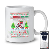 Personalized Custom Name Reindeer Ran Away Ride A Bicycle; Joyful Christmas Sweater Santa T-Shirt
