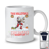 Personalized Custom Name Volleyball Team On Santa's Naughty List; Joyful Christmas Player T-Shirt