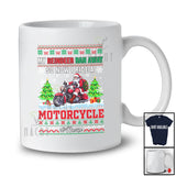 Personalized Custom Name Reindeer Ran Away Ride A Motorcycle; Joyful Christmas Sweater Santa T-Shirt