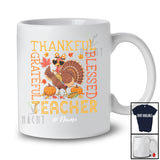 Personalized Custom Name Thankful Grateful Teacher; Awesome Thanksgiving Turkey Family T-Shirt