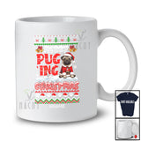 Personalized Custom Name Merry Puging Christmas; Humorous X-mas Sweater Santa Pug Owner T-Shirt