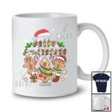 Personalized Custom Name Merry Christmas; Lovely ASL Sign Language Deaf Gingerbread T-Shirt