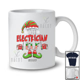 Personalized Custom Name I'm The Electrician Elf; Proud Christmas Jobs Careers Elf Family T-Shirt