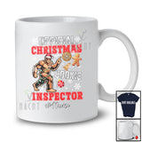Personalized Custom Name Official Christmas Cookie Inspector; Joyful X-mas Lights Santa Bigfoot T-Shirt