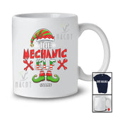 Personalized Custom Name I'm The Mechanic Elf; Proud Christmas Jobs Careers Elf Family T-Shirt