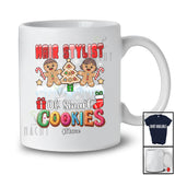 Personalized Custom Name Hair Stylist Of Smart Cookies; Lovely Christmas Tree Gingerbread T-Shirt