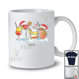 Personalized Custom Name Cocktail Snowman Collection; Awesome Christmas Lights Drinking Drunker T-Shirt