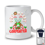 Personalized Custom Name One Merry Carpenter; Fantastic Christmas Santa Jobs Careers T-Shirt