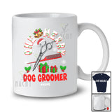 Personalized Custom Name One Merry Dog Groomer; Fantastic Christmas Santa Jobs Careers T-Shirt