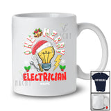 Personalized Custom Name One Merry Electrician; Fantastic Christmas Santa Jobs Careers T-Shirt
