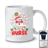 Personalized Custom Name One Merry Nurse; Fantastic Christmas Santa Jobs Careers T-Shirt