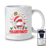 Personalized Custom Name One Merry Phlebotomist; Fantastic Christmas Santa Jobs Careers T-Shirt