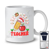 Personalized Custom Name One Merry Teacher; Fantastic Christmas Santa Jobs Careers T-Shirt