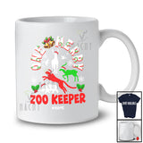 Personalized Custom Name One Merry Zoo Keeper; Fantastic Christmas Santa Jobs Careers T-Shirt