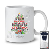 Personalized Custom Name Santa Karelian Bear Dog Christmas Tree; Lovely X-mas Lights Family T-Shirt