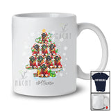 Personalized Custom Name Santa Leonberger Christmas Tree; Lovely X-mas Lights Family T-Shirt