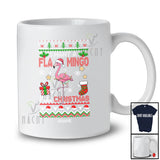 Personalized I Want A Flamingo For Christmas; Lovely Sweater Custom Name Santa Flamingo T-Shirt