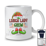 Personalized Custom Name Lunch Lady Crew; Amazing Christmas Plaid Elf Costume Proud Jobs T-Shirt