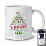 Personalized Best Way Spread Christmas Cheer Is Making Lunch; Joyful Custom Name Lunch Lady Elf T-Shirt
