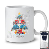 Personalized Custom Name Truck Christmas Tree; Amusing X-mas Lights Snow Truck Driver T-Shirt