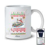 Personalized Custom Name Christmas Is Better On A Pontoon; Lovely Sweater Together Family T-Shirt