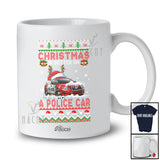 Personalized Custom Name Christmas Is Better On A Police Car; Lovely Sweater Together Family T-Shirt