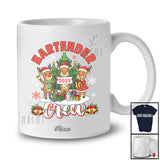 Personalized Custom Name Bartender Crew 2025; Awesome Christmas Tree Three Reindeers T-Shirt