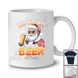Personalized Custom Name 3HO I Need A Beer; Amusing Christmas Santa Drinking Drunker T-Shirt